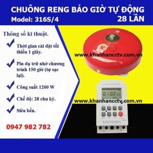 Bộ chuông reng hẹn giờ tự động trường học xí nghiệp KG316S4