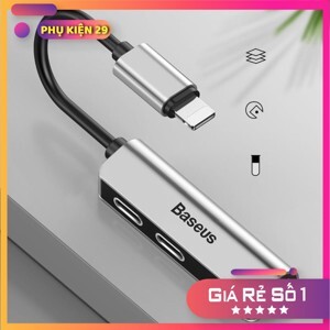 Bộ chuyển cổng Lightning sang Dual Lightning + Audio AUX 3.5mm Baseus L52
