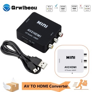 Bộ chuyển đổi AV to HDMI vỏ nhựa cao cấp - AV2HDMI