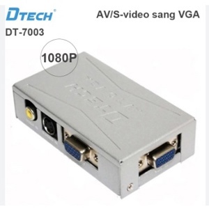 Bộ chuyển đổi BNC/ AV/Svideo to VGA Dtech DT 7003