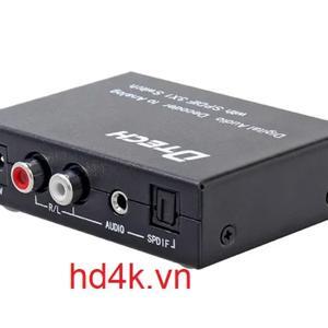 Bộ chuyển đổi quang sang RCA Audio optical switch 3x1 Dtech DT-6526
