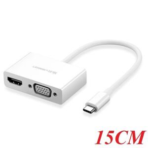 Bộ chuyển đổi Type C ra HDMI+VGA Ugreen 50510