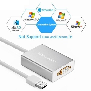 Bộ chuyển đổi USB 3.0 sang VGA và hub 3 cổng USB 3.0 Ugreen 40256