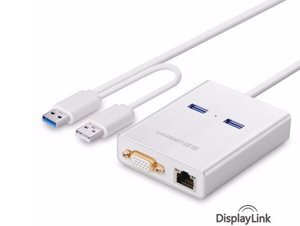 Bộ chuyển đổi USB to LAN, VGA, USB 3.0 Ugreen 40242