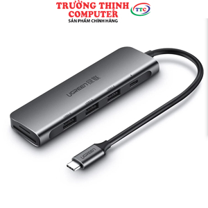 Bộ chuyển đổi với PD Type C ra SD+TF+3 USB3.0 port Ugreen 50598