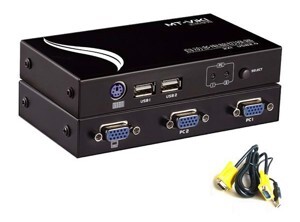 Bộ chuyển mạch KVM Switch 2CPU ra 1 màn hình MT-VIKI MT-271UK-L