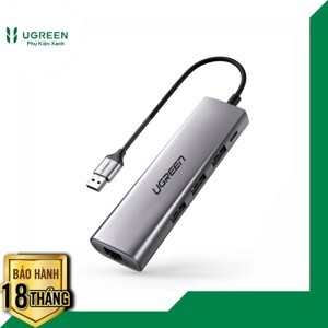 Bộ chuyển Type C to HDMI + VGA + DP + USB 3.0 + Card Reader + Type C Ugreen 70305