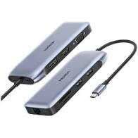 Bộ chuyển Type C to HDMI + VGA + DP + USB 3.0 + Card Reader + Type C Ugreen 70301