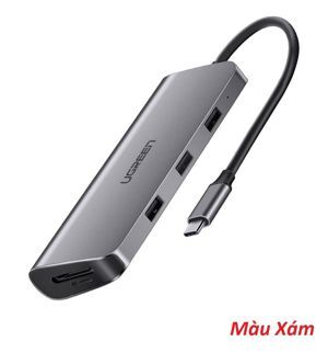 Bộ chuyển Type C to HDMI + VGA + DP + USB 3.0 + Card Reader + Type C Ugreen 70305