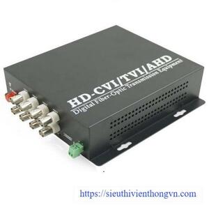 Bộ chuyển Video Data Audio sang quang 8ch video+1ch data+1ch audio B&TON BT-8V1D1AF-T/R