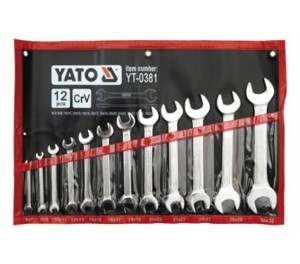 Bộ cờ lê 2 đầu miệng hệ mét 6x7 - 30x32mm Yato 12 chi tiết YT-0381