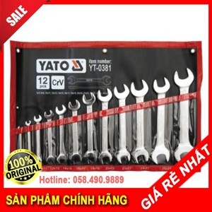 Bộ cờ lê 2 đầu miệng hệ mét 6x7 - 30x32mm Yato 12 chi tiết YT-0381