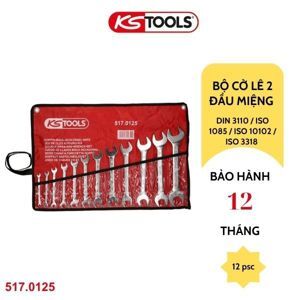 Bộ cờ lê 2 đầu mở 12 chi tiết Kstools 517.0125