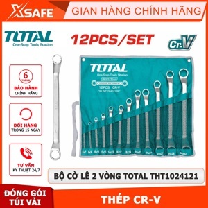 Bộ cờ lê 2 đầu mở 12 món (6-32mm)