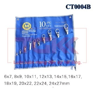 Bộ cờ lê 2 đầu vòng 10 chi tiết C-Mart T0004B