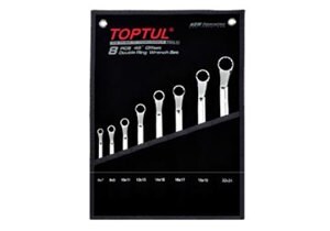 Bộ cờ lê 2 đầu vòng Toptul GPAH0801 - 45 độ, 8 món