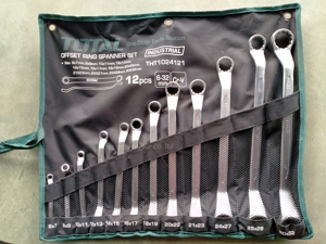 Bộ cờ lê hai đầu vòng 12 chi tiết Total THT1024121 6-32mm