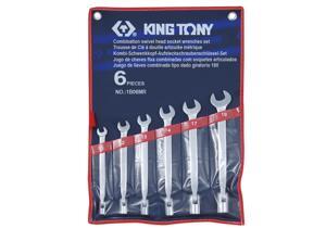 Bộ cờ lê miệng tuýp 6 cái hệ mét Kingtony 1B06MR - 10-19mm