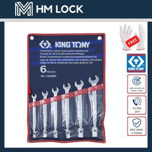 Bộ cờ lê miệng và tuýp 6 cái hệ mét Kingtony 1B06MR 10-19mm