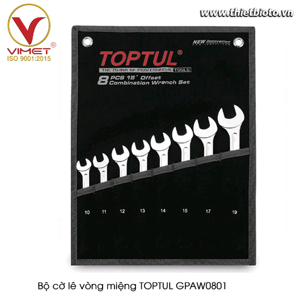 Bộ Cờ lê miệng vòng 8 món Toptul GPAW0801