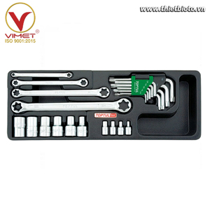 Bộ cờ lê, tuýp, lục giác sao 23 chi tiết Toptul GAAT2302