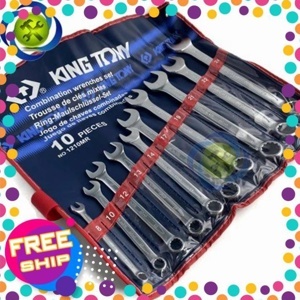 bộ cờ lê vòng miệng 10 cái hệ mét Kingtony 1210MR, 8-24mm