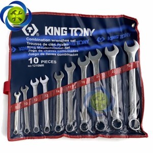 bộ cờ lê vòng miệng 10 cái hệ mét Kingtony 1210MR, 8-24mm