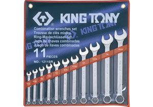 Bộ cờ lê vòng miệng 11 chi tiết hệ inch Kingtony 1211SR