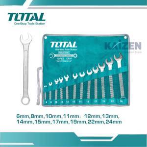 Bộ cờ lê vòng miệng 12 chi tiết Total THT1022121, 6-24mm