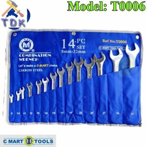 Bộ cờ lê vòng miệng 14 cái C-Mart T0006