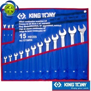 Bộ cờ lê vòng miệng 15 chi tiết Kingtony 1275MRN 6-32mm