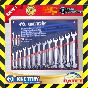 Bộ cờ lê vòng miệng 16 chi tiết Kingtony 1216SR