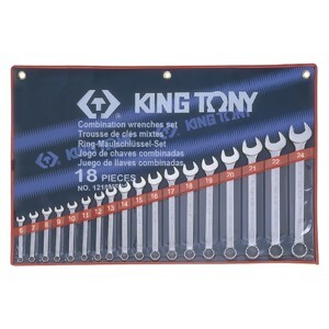 Bộ Cờ lê vòng miệng 18 chi tiết Kingtony 1218MR01 - 6-24mm