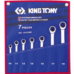 Bộ cờ lê vòng miệng 7 cái hệ mét Kingtony 12107MR - 10-19mm