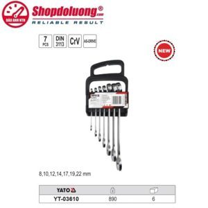 Bộ cờ lê vòng miệng 7 chi tiết YT-03610