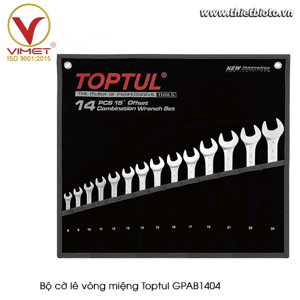 Bộ cờ lê vòng miệng mờ 14 món Toptul GPAB1404