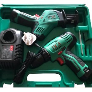 Bộ combo máy khoan và máy cưa kiếm dùng pin DCA ADKIT02