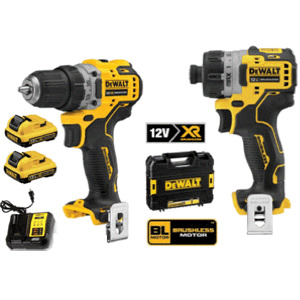 Bộ combo máy khoan vặn vít dùng pin 12V Dewalt DCK26701D2