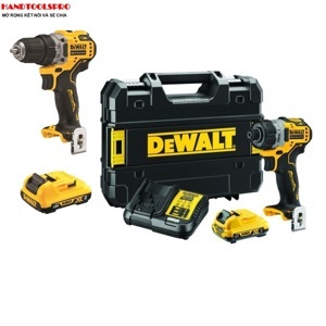 Bộ combo máy khoan vặn vít dùng pin 12V Dewalt DCK26701D2