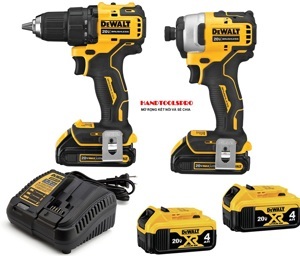 Bộ combo máy khoan vặn vít pin 20V Dewalt DCK2008M2