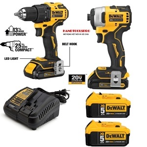 Bộ combo máy khoan vặn vít pin 20V Dewalt DCK2009P2