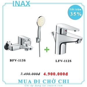 Bộ combo vòi chậu + sen tắm Inax LFV-112S+BFV-113S