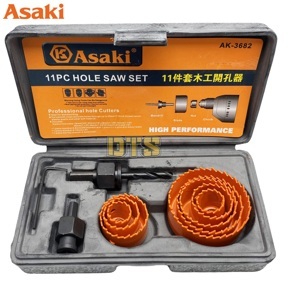 Bộ công cụ khoét lỗ gỗ và thạch cao Asaki AK-3682