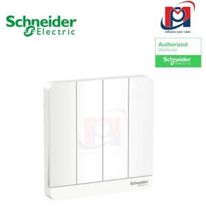 Bộ công tắc bốn 1 chiều có đèn Schneider E8334L1LED_WE