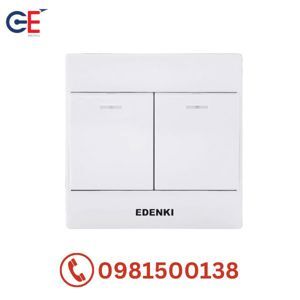 Bộ công tắc đôi 1 chiều Edenki EC-102