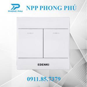 Bộ công tắc đôi 1 chiều Edenki EC-102