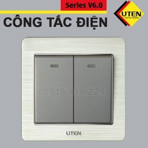 Bộ công tắc đôi 1 chiều Uten V6.0GK21