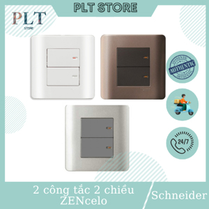 Bộ công tắc đôi 2 chiều Zencelo Schneider E8432_2_SA_G19