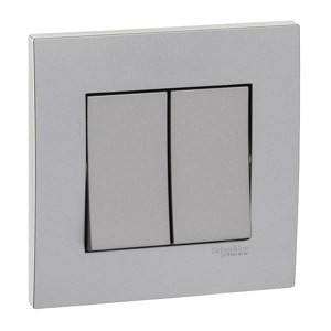 Bộ công tắc đôi 2 chiều Zencelo Schneider KB32_AS_G19