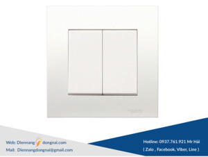 Bộ công tắc đôi 2 chiều Zencelo Schneider KB32_WE